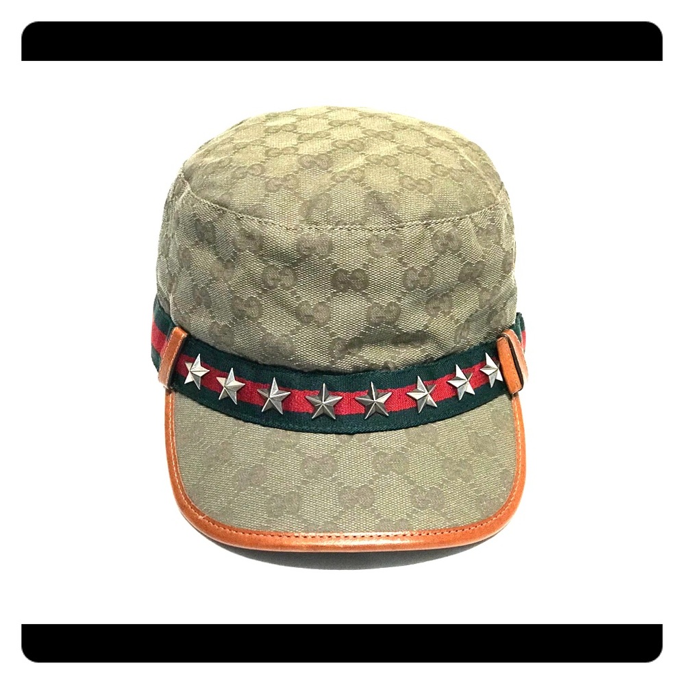 Gucci Star Studded Monogram Hat